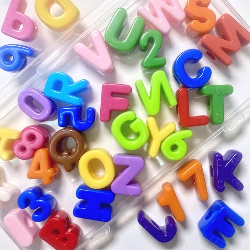 Buchstaben- und Zahlenperlen, 20 mm, bunte Alphabet-Zahlenblöcke, Acryl-Lochperlen für Vorschulerziehung, DIY-Kunst, Schmuckherstellung und Handwerk, 36 Stück Buchstaben- und Zahlenperlen, 20 mm, bunte Alphabet-Zahlenblöcke, Acryl-Lochperlen für Vorschulerziehung, DIY-Kunst, Schmuckherstellung und Handwerk, 36 Stück von TIAMECH
