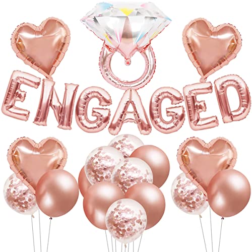 Engaged Luftballons, VerlobungsDeko,Luftballons Love Roségold,Wedding Decoration, Luftballons Hochzeit,Engaged Luftballons Verlobungs Deko für Verlobung Dekoration Hochzeit Valentinstags von TIANJZSUN