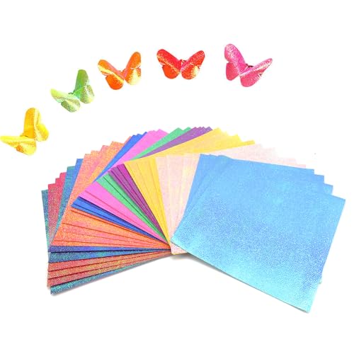 TIANLIN 200 Blatt Faltpapier, 15 x 15 cm Quadratisch Origami Papier Glitzer, 10 Farben, Farbiges Origami-Set, Perlglanzpapier, für Basteln, Dekorieren, Geschenke TIANLIN 200 Blatt Faltpapier, 15 x 15 cm Quadratisch Origami Papier Glitzer, 10 Farben, Farbiges Origami-Set, Perlglanzpapier, für Basteln, Dekorieren, Geschenke von TIANLIN