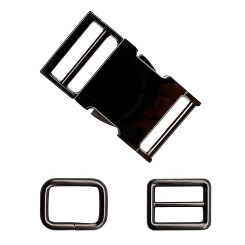 TIANLIN Klickverschluss Metall, 53 x 30 mm Schwarz Steckverschluss, Halsband Verschluss mit 2 Arten von Verstellern, für Rucksack, Paracord, Gürtel Verwendet Werden Schwarz TIANLIN Klickverschluss Metall, 53 x 30 mm Schwarz Steckverschluss, Halsband Verschluss mit 2 Arten von Verstellern, für Rucksack, Paracord, Gürtel Verwendet Werden Schwarz von TIANLIN