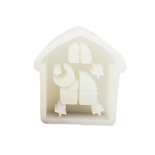 Silikonformen in Hausform zur Herstellung von Seife, Weihnachtsdekorationen, Gipsdekorationen, Epoxidharz von TIANQUXNGI