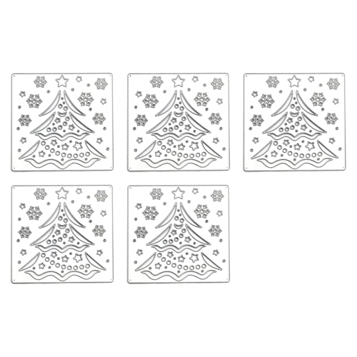 TIANQUXNGI 5 Stück/Set Metall-Stanzformen "Merry Christmas" für Scrapbooking, Fotokarten, Alben, Dekorationen von TIANQUXNGI