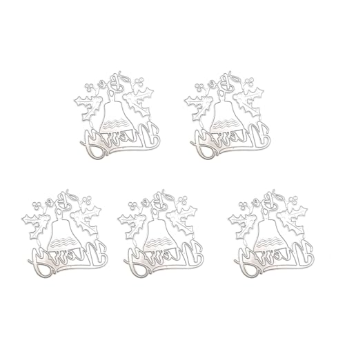 TIANQUXNGI 5 Stück Weihnachtsschablonen, Weihnachtsglocken, Metall-Stanzformen für Alben, Scrapbooking, Dekoration TIANQUXNGI 5 Stück Weihnachtsschablonen, Weihnachtsglocken, Metall-Stanzformen für Alben, Scrapbooking, Dekoration von TIANQUXNGI
