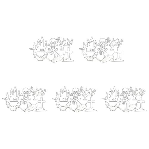 TIANQUXNGI 5 x Geister-Stanzformen, Prägungen, Halloween, Metall-Stanzform für Scrapbooking, Kartendekoration TIANQUXNGI 5 x Geister-Stanzformen, Prägungen, Halloween, Metall-Stanzform für Scrapbooking, Kartendekoration von TIANQUXNGI