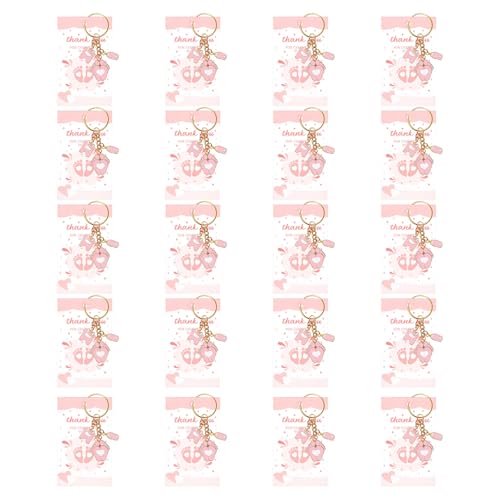 TIANQUXNGI Baby-Partygeschenke für den ersten Monat, für Gäste, Fuß- und Flaschenkleidung, Schlüsselanhänger, Zubehör, Neugeborene, Ornament, 20 Stück von TIANQUXNGI