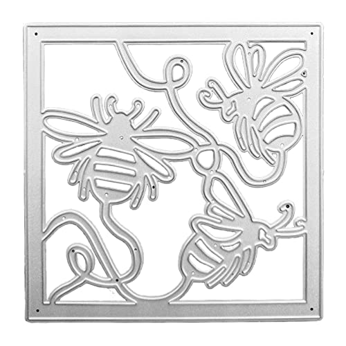 TIANQUXNGI Drei Honigbienen Metall-Stanzformen, handgefertigt, Scrapbooking, Prägezubehör für Kinder, Mädchen von TIANQUXNGI