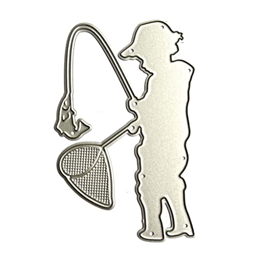 TIANQUXNGI Metall-Stanzform für Angeln, Fische, Werkzeug für Scrapbooking, Karten, Prägung, Papierdekorationen von TIANQUXNGI