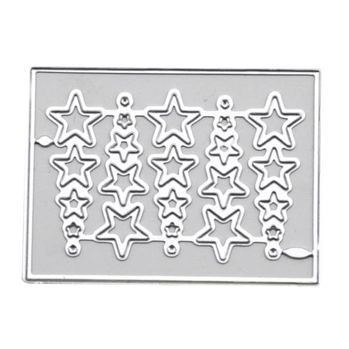 TIANQUXNGI Metall-Stanzform mit Herz-Motiv, Stern-Blume, Stanzformen für Scrapbooking, Karten, Fotopräge, Papierdekorationen von TIANQUXNGI