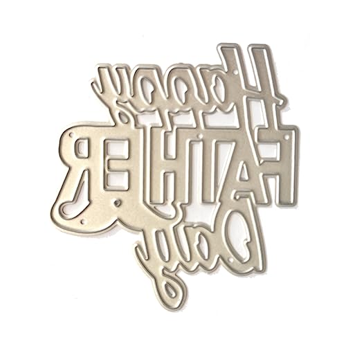 TIANQUXNGI Metall-Stanzformen "Happy Father Day", handgefertigt, Scrapbooking, Prägezubehör für Kinder, Mädchen, Jungen, 1 Set von TIANQUXNGI