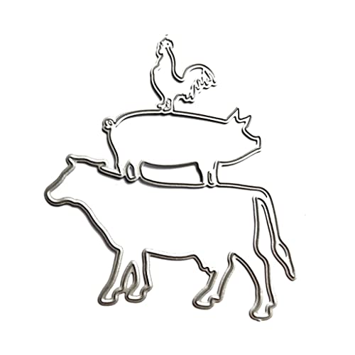 TIANQUXNGI Metall-Stanzformen mit Kuh-Huhn-Motiv, Karbonstahl, Prägeschablone, Schablone, Scrapbooking, für Karten TIANQUXNGI Metall-Stanzformen mit Kuh-Huhn-Motiv, Karbonstahl, Prägeschablone, Schablone, Scrapbooking, für Karten von TIANQUXNGI