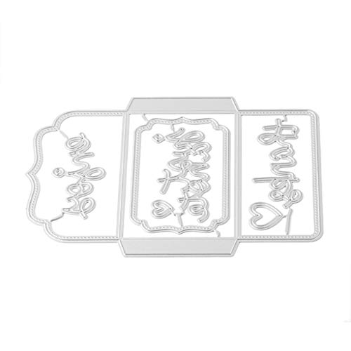 TIANQUXNGI Metall-Stanzformen mit Umschlagmotiv zum Prägen von Papier, Leder, Scrapbooking, Kartenherstellung von TIANQUXNGI