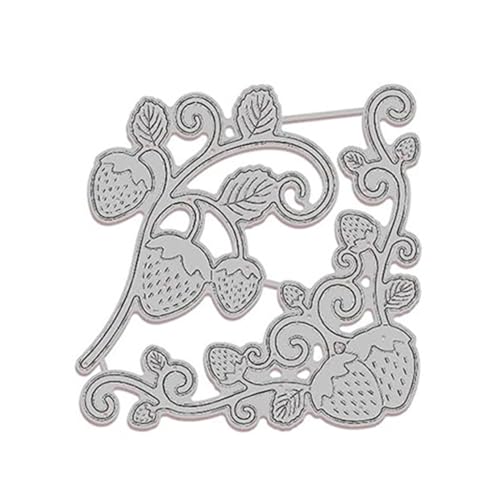 TIANQUXNGI Metall-Stanzschablone, Erdbeer-Motiv, Karbonstahl, Prägeschablone, Scrapbooking, für Karten-Stanzform von TIANQUXNGI