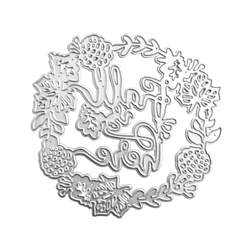 TIANQUXNGI Metall-Stanzschablone, Kranz, Girlanden, Basteln, Karbonstahl, Prägeschablone, Schablone, Scrapbooking, für Karten-Stanzform von TIANQUXNGI