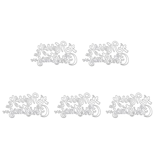 TIANQUXNGI Weihnachts-Stanzformen, Karbonstahl, Prägeschablonen für Scrapbooking, Kartenherstellung, Dekoration, 5 Stück von TIANQUXNGI