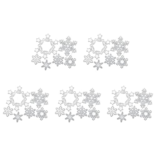 TIANQUXNGI Weihnachts-Stanzformen, Karbonstahl, Prägeschablonen für Scrapbooking, Kartenherstellung, Dekoration, 5 Stück von TIANQUXNGI