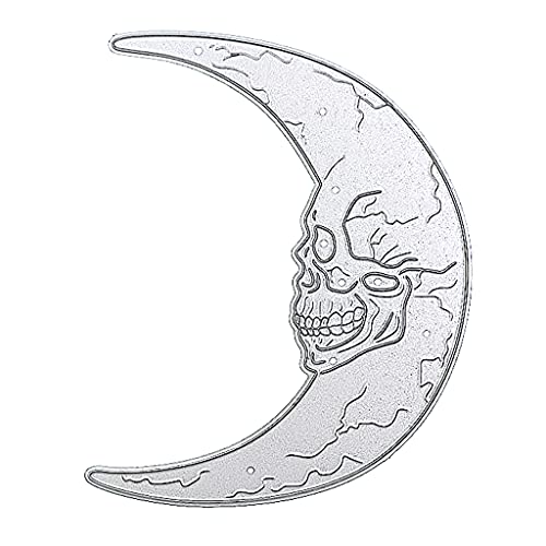 TIANQUXNGI for Creative Halloween Totenkopf Mond Karbonstahl Stanzformen für Scrapbooking Fotoalbum Prägeschablone von TIANQUXNGI