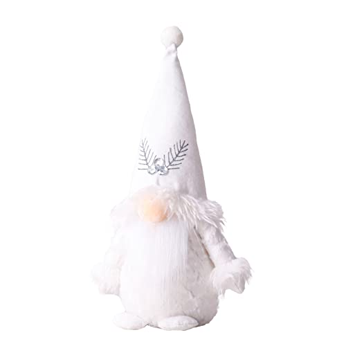 Weihnachtlicher weißer Plüschhut, Zwerg-Ornament, abgestuftes Tablett, Dekoration für Festival, Party, Küche, Esstisch Weihnachtlicher weißer Plüschhut, Zwerg-Ornament, abgestuftes Tablett, Dekoration für Festival, Party, Küche, Esstisch von TIANQUXNGI