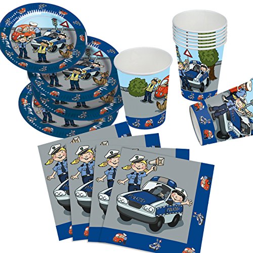37-teiliges Partyset * Polizei * mit Teller + Becher + Servietten + Deko // von TIB // Geburtstag Set Partygeschirr Deko Party Mottoparty Motto Fire Fighter 37-teiliges Partyset * Polizei * mit Teller + Becher + Servietten + Deko // von TIB // Geburtstag Set Partygeschirr Deko Party Mottoparty Motto Fire Fighter von TIB/Carpeta