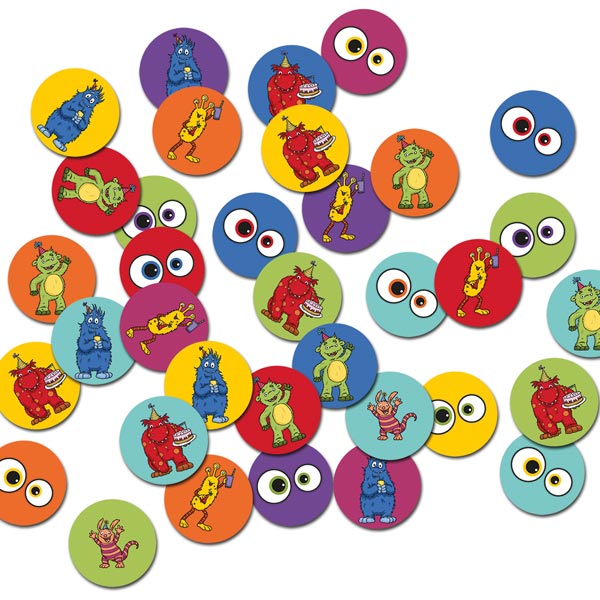 Monster Tisch-Konfetti, 30g, Ø 2,5cm Monster Tisch-Konfetti, 30g, Ø 2,5cm von TIB Heyne & Co. GmbH
