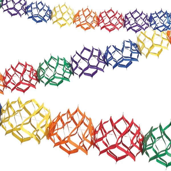 Bunte Partygirlande aus Papier, die ideale Raumdeko, 4m lang, d=12cm Bunte Partygirlande aus Papier, die ideale Raumdeko, 4m lang, d=12cm von TIB Heyne