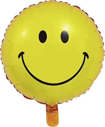 Folienballon * SMILEY * als Deko für Kindergeburtstag und Party | 45cm | für Luft und Helium | Lachgesicht Kinder Geburtstag Ballon Dekoration Folienballons von TIB Heyne