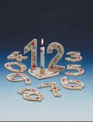 Holz Geburtstags Zahl 2 für Kerzenständer Holzgeburtstagszahl von TIB Heyne