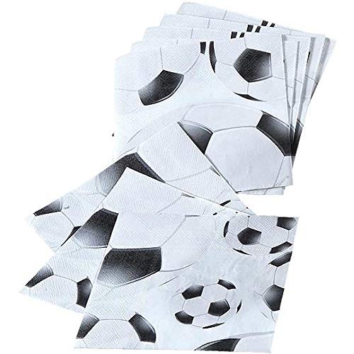 Servietten Fußball, schwarz/weiß, 20 Stück Servietten Fußball, schwarz/weiß, 20 Stück von TIB