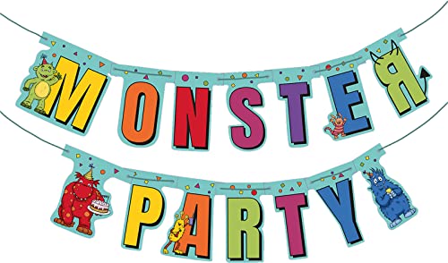 TIB Heyne 122cm Partykette * LUSTIGE Monster * als Deko zum Kindergeburtstag und Mottoparty | Kinder Geburtstag Party Girlande Banner von TIB Heyne