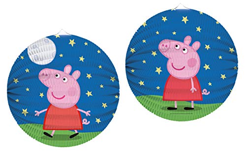 TIB Heyne 13187 - Rundlaterne, Peppa Pig, Ø25cm, schwer entflammbar, Schwein, St. Martin, Laternenumzug von TIB Heyne