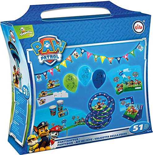 TIB Heyne 19710 - Partykoffer Paw Patrol, 51 Teile, Partygeschirr und Dekoration, Kindergeburtstag TIB Heyne 19710 - Partykoffer Paw Patrol, 51 Teile, Partygeschirr und Dekoration, Kindergeburtstag von TIB Heyne