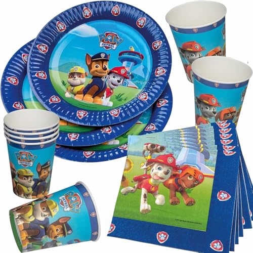 TIB Heyne 33-teiliges Party-Set * PAW Patrol * mit Teller + Becher + Servietten + Deko | Blau Jungen Kindergeburtstag Hunde Polizei Geburtstag Party Luftballons TIB Heyne 33-teiliges Party-Set * PAW Patrol * mit Teller + Becher + Servietten + Deko | Blau Jungen Kindergeburtstag Hunde Polizei Geburtstag Party Luftballons von TIB Heyne