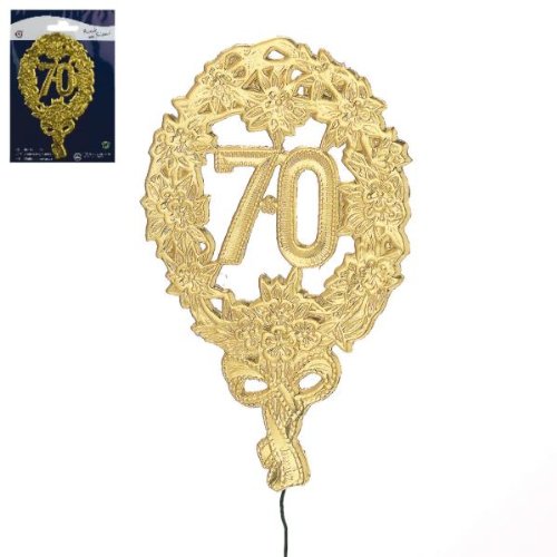 TIB Heyne NEU Festliche Zahl 70 mit Draht, Gold, 8x12 cm TIB Heyne NEU Festliche Zahl 70 mit Draht, Gold, 8x12 cm von yaco
