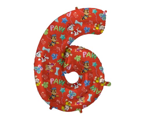 TIB Heyne XXL Paw Patrol Folienballon * ZAHL 6 * als Deko für Kindergeburtstag und Party | 90cm | für Luft und Helium | Hunde Skye Kinder Geburtstag Ballon Dekoration Folienballons, 17708 TIB Heyne XXL Paw Patrol Folienballon * ZAHL 6 * als Deko für Kindergeburtstag und Party | 90cm | für Luft und Helium | Hunde Skye Kinder Geburtstag Ballon Dekoration Folienballons, 17708 von TIB Heyne