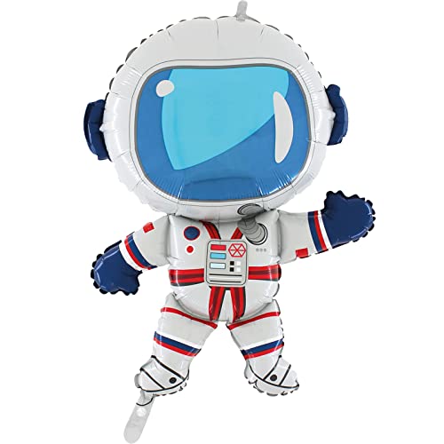 XL Folienballon * ASTRONAUT * als Deko für Kindergeburtstag und Weltraum-Party | 91cm | für Luft und Helium | Space Kosmonaut Weltall Kinder Geburtstag Ballon Dekoration Folienballons XL Folienballon * ASTRONAUT * als Deko für Kindergeburtstag und Weltraum-Party | 91cm | für Luft und Helium | Space Kosmonaut Weltall Kinder Geburtstag Ballon Dekoration Folienballons von TIB Heyne