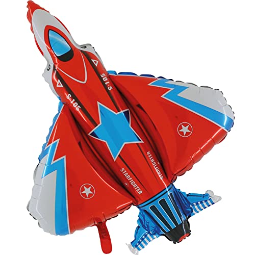XL Folienballon * STARFIGHTER * als Deko für Kindergeburtstag und Flugzeug-Party | 78cm | für Luft und Helium | Düsenjet Kinder Geburtstag Ballon Dekoration Folienballons XL Folienballon * STARFIGHTER * als Deko für Kindergeburtstag und Flugzeug-Party | 78cm | für Luft und Helium | Düsenjet Kinder Geburtstag Ballon Dekoration Folienballons von TIB Heyne