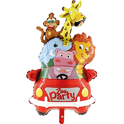XL Folienballon * ZOOTIERE * als Deko für Kindergeburtstag und Zoo-Party | 89cm | für Luft und Helium | Tiere Löwe Giraffe Affe Kinder Geburtstag Ballon Dekoration Folienballons XL Folienballon * ZOOTIERE * als Deko für Kindergeburtstag und Zoo-Party | 89cm | für Luft und Helium | Tiere Löwe Giraffe Affe Kinder Geburtstag Ballon Dekoration Folienballons von TIB Heyne