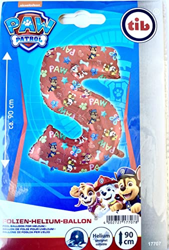 TIB Heyne XXL Paw Patrol Folienballon * ZAHL 5 * als Deko für Kindergeburtstag und Party | 90cm | für Luft und Helium | Hunde Skye Kinder Geburtstag Ballon Dekoration Folienballons, 17707 TIB Heyne XXL Paw Patrol Folienballon * ZAHL 5 * als Deko für Kindergeburtstag und Party | 90cm | für Luft und Helium | Hunde Skye Kinder Geburtstag Ballon Dekoration Folienballons, 17707 von TIB Heyne