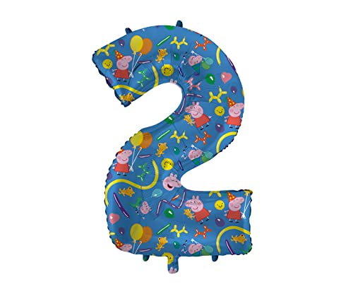XXL Peppa Pig Folienballon * ZAHL 2 * als Deko für Kindergeburtstag und Party | 90cm | für Luft und Helium | Wutz George Kinder Geburtstag Ballon Dekoration Folienballons XXL Peppa Pig Folienballon * ZAHL 2 * als Deko für Kindergeburtstag und Party | 90cm | für Luft und Helium | Wutz George Kinder Geburtstag Ballon Dekoration Folienballons von TIB Heyne