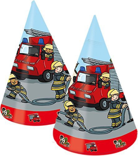 tib 19504 Partyhüte Feuerwehr 8-teilig, mehrfarbig, Einheitsgröße tib 19504 Partyhüte Feuerwehr 8-teilig, mehrfarbig, Einheitsgröße von TIB