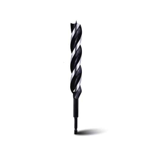 15/16 Zoll Schlangenbohrer für Holz, 22,9 cm langer Karbonstahl, Schnellwechsel-Sechskantschaft, Holzbohrer für Hartholz, Weichholz und Kunststoff 15/16 Zoll Schlangenbohrer für Holz, 22,9 cm langer Karbonstahl, Schnellwechsel-Sechskantschaft, Holzbohrer für Hartholz, Weichholz und Kunststoff von TIBOO DAY