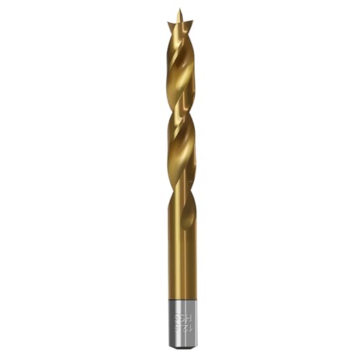 Brad Point Holzbohrer für Holzbearbeitung, 12,5 mm Durchmesser, Schnellarbeitsstahl, metrische Brad Point-Bohrer mit Doppelrillen-Design für weiche und harte Hölzer, MDF, Acryl Brad Point Holzbohrer für Holzbearbeitung, 12,5 mm Durchmesser, Schnellarbeitsstahl, metrische Brad Point-Bohrer mit Doppelrillen-Design für weiche und harte Hölzer, MDF, Acryl von TIBOO DAY