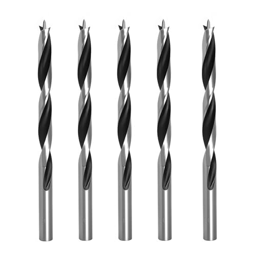 Brad Point Holzbohrer für Holzbearbeitung, 3 mm Durchmesser, Brad Point Bohrer, Karbonstahl, metrische Zopfspitzenbohrer mit Doppelrillen-Design für weiche und harte Hölzer, MDF-Acryl, 5 Stück Brad Point Holzbohrer für Holzbearbeitung, 3 mm Durchmesser, Brad Point Bohrer, Karbonstahl, metrische Zopfspitzenbohrer mit Doppelrillen-Design für weiche und harte Hölzer, MDF-Acryl, 5 Stück von TIBOO DAY