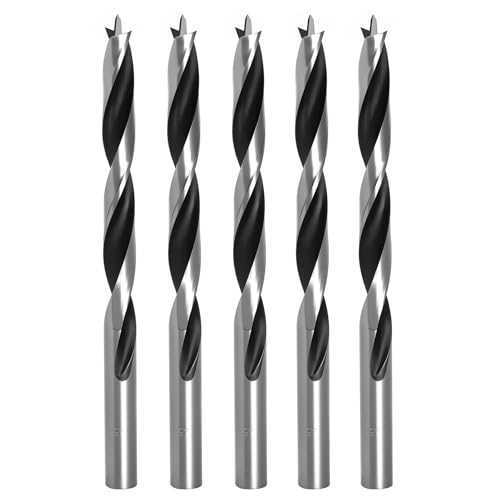 Brad Point Holzbohrer für Holzbearbeitung, 4,5 mm Durchmesser, Brad Point Drill, Kohlenstoffstahl, metrische Brad Point Bohrer mit Doppelrillen-Design für weiche und harte Hölzer, MDF, Acryl, 5 Stück Brad Point Holzbohrer für Holzbearbeitung, 4,5 mm Durchmesser, Brad Point Drill, Kohlenstoffstahl, metrische Brad Point Bohrer mit Doppelrillen-Design für weiche und harte Hölzer, MDF, Acryl, 5 Stück von TIBOO DAY