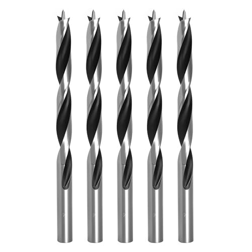 Brad Point Holzbohrer für Holzbearbeitung, 4 mm Durchmesser, Brad Point Bohrer, Karbonstahl, metrische Zopfspitzenbohrer mit Doppelrillen-Design für weiche und harte Hölzer, MDF-Acryl, 5 Stück Brad Point Holzbohrer für Holzbearbeitung, 4 mm Durchmesser, Brad Point Bohrer, Karbonstahl, metrische Zopfspitzenbohrer mit Doppelrillen-Design für weiche und harte Hölzer, MDF-Acryl, 5 Stück von TIBOO DAY
