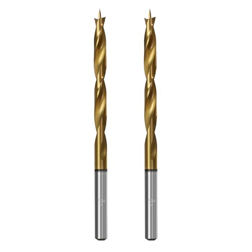 Brad Point Holzbohrer für Holzbearbeitung, 4 mm Durchmesser, Schnellarbeitsstahl, metrische Brad Point-Bohrer mit Doppelrillen-Design für weiche und harte Hölzer, MDF-Acryl, 2 Stück Brad Point Holzbohrer für Holzbearbeitung, 4 mm Durchmesser, Schnellarbeitsstahl, metrische Brad Point-Bohrer mit Doppelrillen-Design für weiche und harte Hölzer, MDF-Acryl, 2 Stück von TIBOO DAY