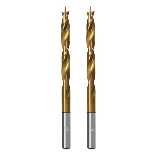 Brad Point Holzbohrer für Holzbearbeitung, 5,5 mm Durchmesser, Schnellarbeitsstahl, metrische Brad Point-Bohrer mit Doppelrillen-Design für weiche und harte Hölzer, MDF-Acryl, 2 Stück Brad Point Holzbohrer für Holzbearbeitung, 5,5 mm Durchmesser, Schnellarbeitsstahl, metrische Brad Point-Bohrer mit Doppelrillen-Design für weiche und harte Hölzer, MDF-Acryl, 2 Stück von TIBOO DAY