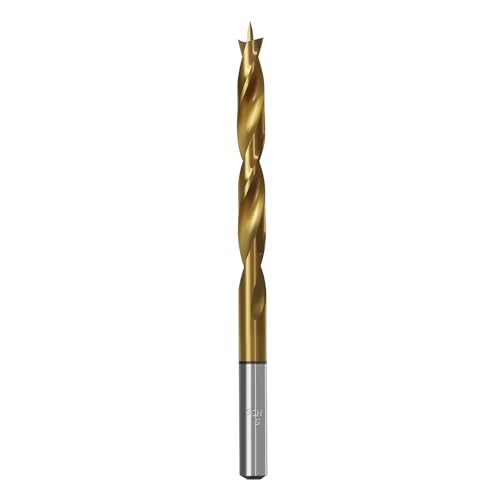 Brad Point Holzbohrer für Holzbearbeitung, 5 mm Durchmesser, Schnellarbeitsstahl, metrische Brad Point-Bohrer mit Doppelrillen-Design für weiche und harte Hölzer, MDF, Acryl von TIBOO DAY