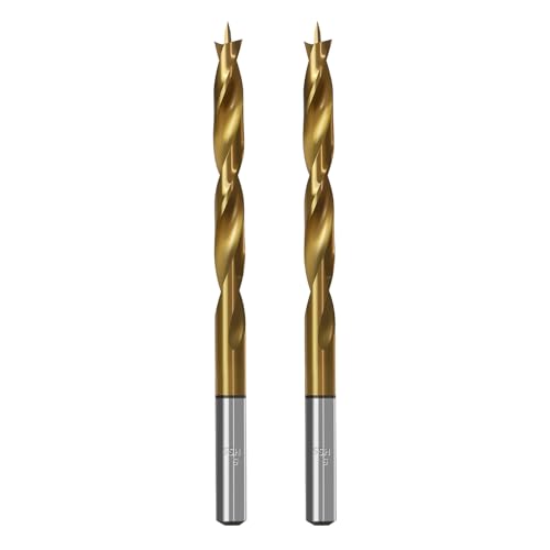 Brad Point Holzbohrer für Holzbearbeitung, 5 mm Durchmesser, Schnellarbeitsstahl, metrische Brad Point-Bohrer mit Doppelrillen-Design für weiche und harte Hölzer, MDF-Acryl, 2 Stück Brad Point Holzbohrer für Holzbearbeitung, 5 mm Durchmesser, Schnellarbeitsstahl, metrische Brad Point-Bohrer mit Doppelrillen-Design für weiche und harte Hölzer, MDF-Acryl, 2 Stück von TIBOO DAY