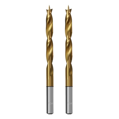 Brad Point Holzbohrer für Holzbearbeitung, 6,5 mm Durchmesser, Schnellarbeitsstahl, metrische Brad Point-Bohrer mit Doppelrillen-Design für weiche und harte Hölzer, MDF-Acryl, 2 Stück Brad Point Holzbohrer für Holzbearbeitung, 6,5 mm Durchmesser, Schnellarbeitsstahl, metrische Brad Point-Bohrer mit Doppelrillen-Design für weiche und harte Hölzer, MDF-Acryl, 2 Stück von TIBOO DAY