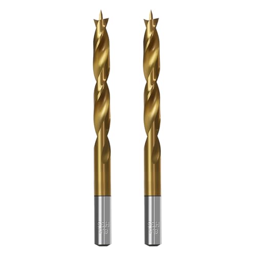 Brad Point Holzbohrer für Holzbearbeitung, 8,5 mm Durchmesser, Schnellarbeitsstahl, metrische Brad Point-Bohrer mit Doppelrillen-Design für weiche und harte Hölzer, MDF-Acryl, 2 Stück von TIBOO DAY